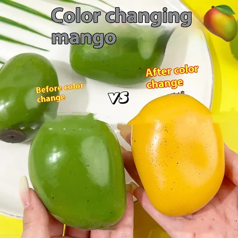 Decompress Creative Color Changing Mango Squeezing Toy