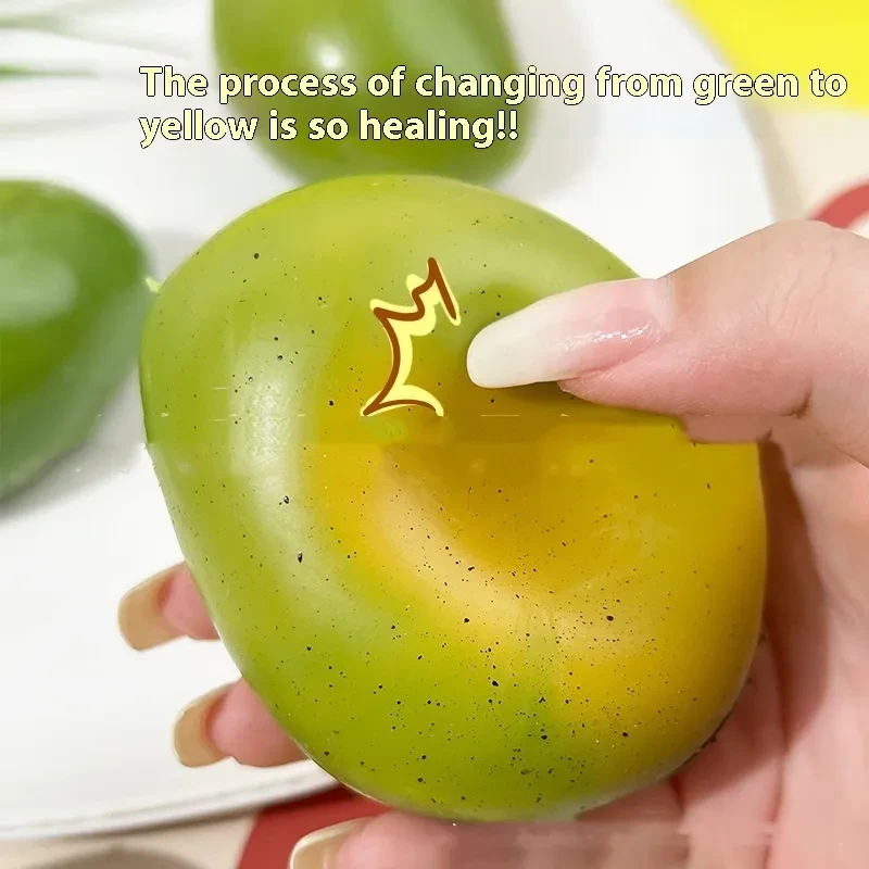 Decompress Creative Color Changing Mango Squeezing Toy