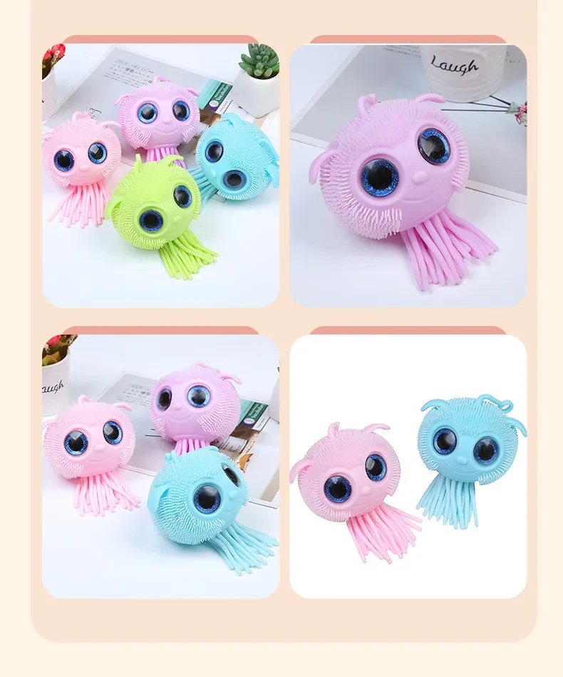TPR Jellyfish Vent Pressure Reduction Toy Squeeze