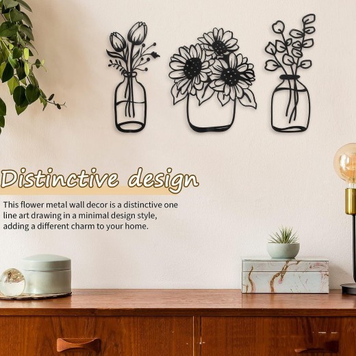 Silhouette Vase Combination Wall Decoration