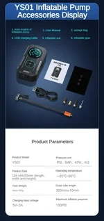 Portable Tyre Inflator & Rechargeable Pocket Air pump