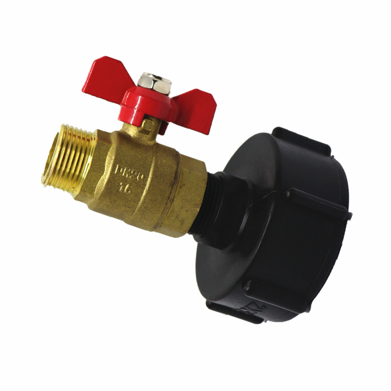 Chemical Barrel IBC Joint Brass Faucet Butterfly Valve Accessories