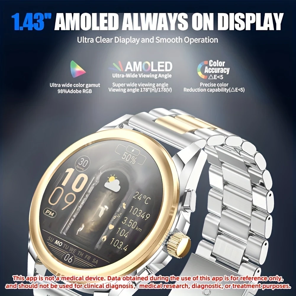 SENBONO Amoled Smart Watch for Men with Wireless Make Call