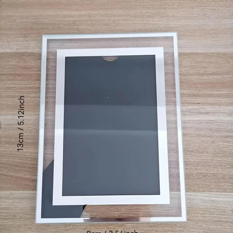 Elegant 5-Inch Crystal Glass Photo Frame  A Sophisticated Display for Your Cherished Memories