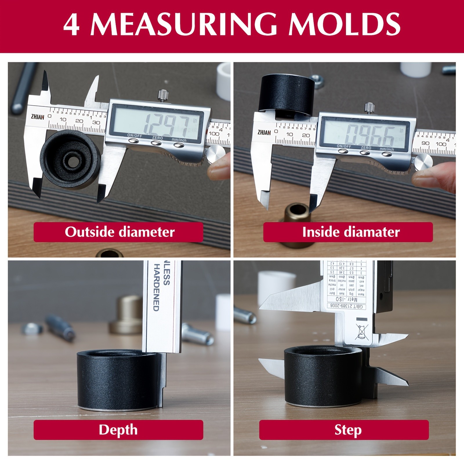 Stainless Steel Digital Caliper with Large LCD Screen and Automatic Closing Function - Measures in Inches and Millimeters (6 Inches /150 Mm) - Accurate and Easy to Use
