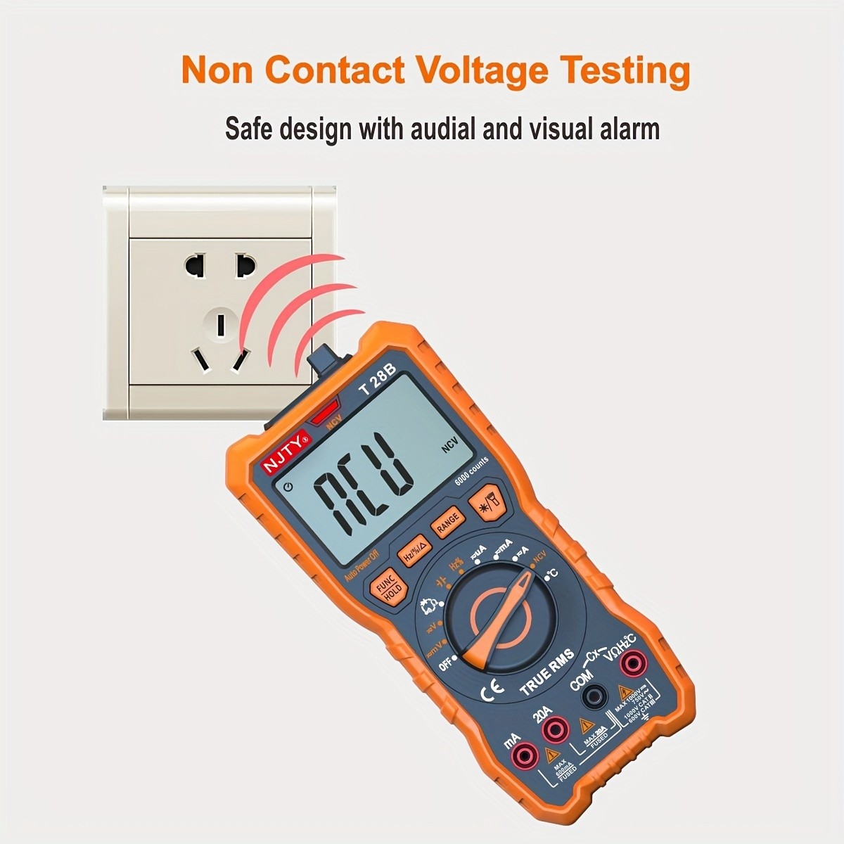 TRMS Digital Multimeter - Measures Voltage, Current, Resistance, Diodes, Continuity, Duty-Cycle, Capacitance, and Temperature - Ideal for Automotive Use