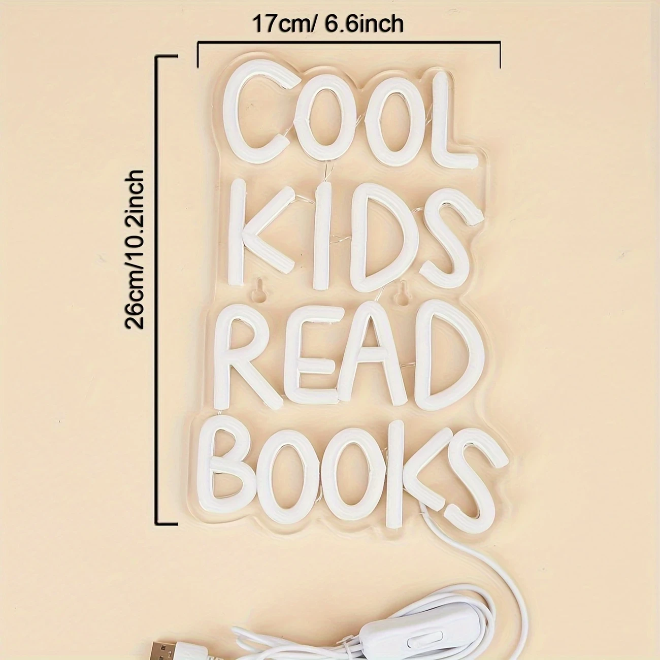 Cool Youngsters Read Books LED Neon Sign  USB Powered Wall Art