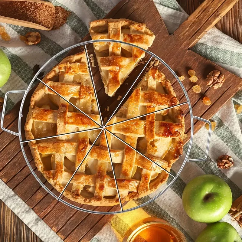 8-Slice Stainless Steel Cake and Pie Slicer  Perfect for Precise Portioning of Cakes, Pies, and Pastries