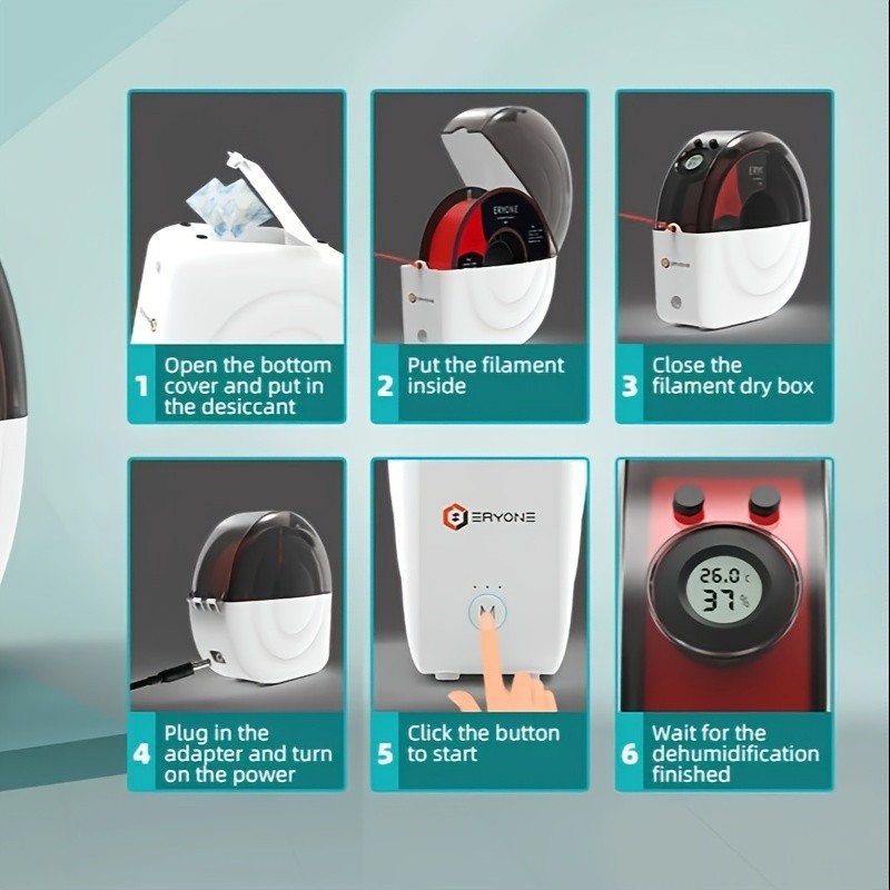 ERYONE Promotion New Snail Dryer Box M2 For 3D Printing Filament  All-Round Drying With High Precision Thermohygrometer