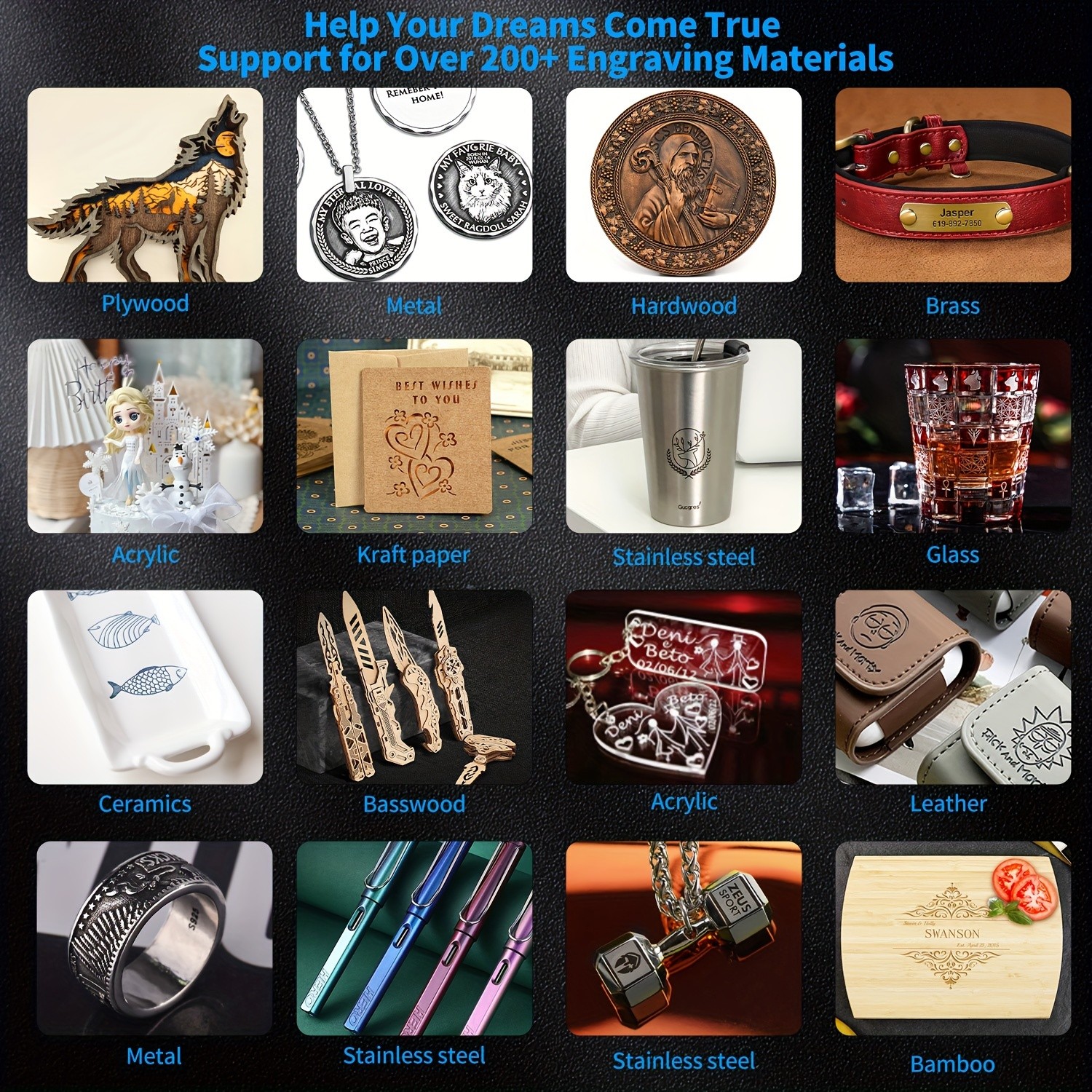 Longer RAY5 Laser Engraver 20000mW Output Power, 3.5" Touch Screen, APP Offline Control, DIY Engraver Tool for Metal, Glass, Wood, Engraving Area 15.75"x14.37"