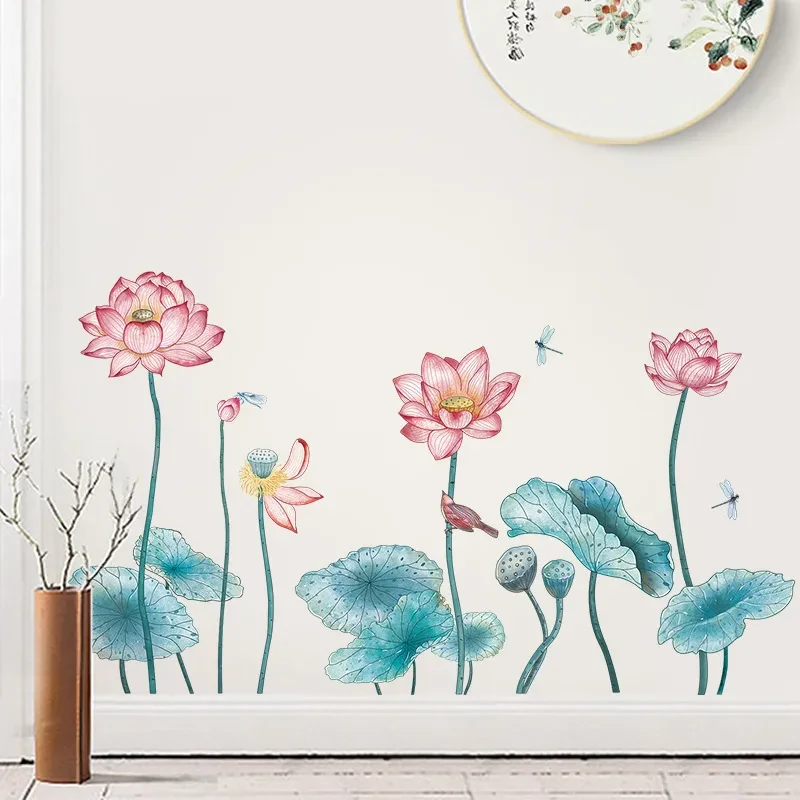 Blue Floral Wall Stickers