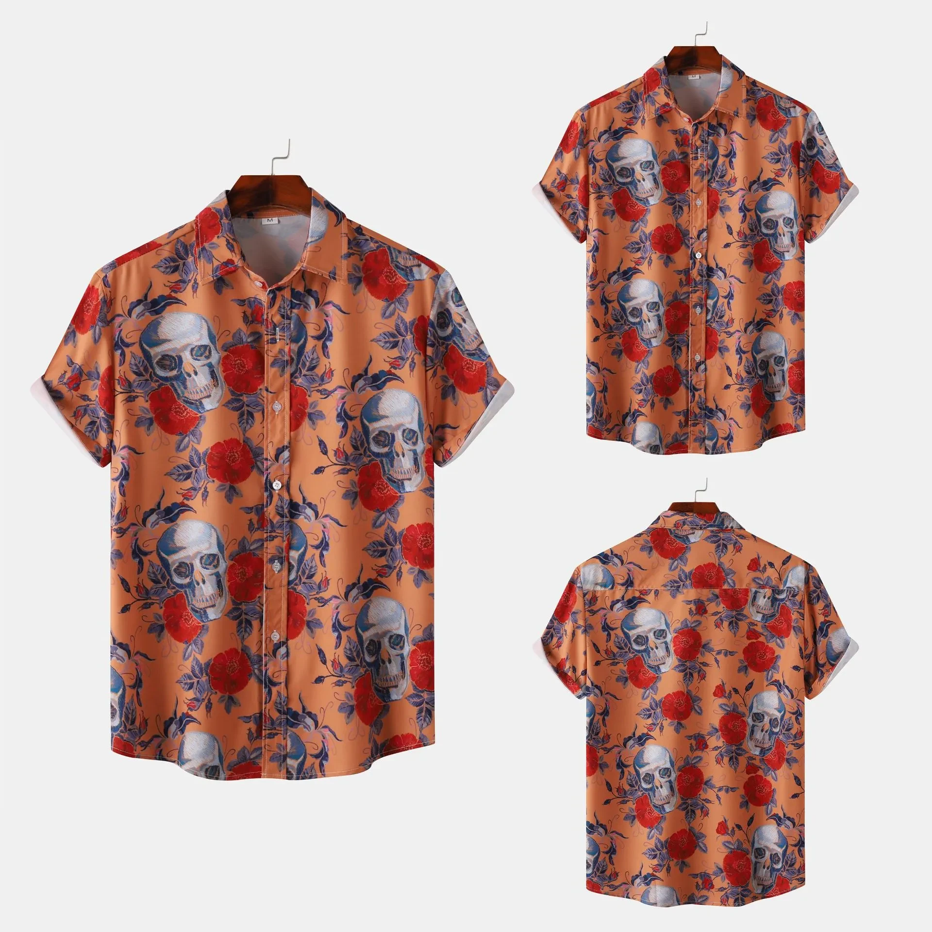 Rose Print Shirt Mens