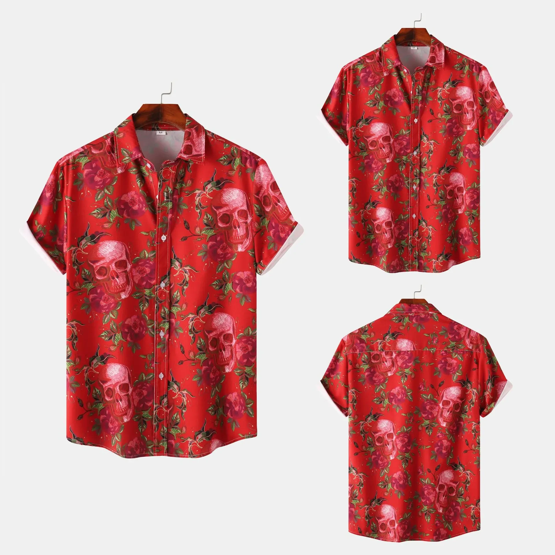 Rose Print Shirt Mens