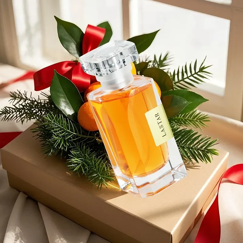 LASTAR 45ml Women's Portable Perfume  Double Orange & Jasmine Scent with Amber & Cedar, Long-Lasting Woody Fragrance, Clear Glass Bottle with Metallic Cap, Perfect Gift for Birthdays or Mothers Day, Ideal for Daily Wear and Date Nights