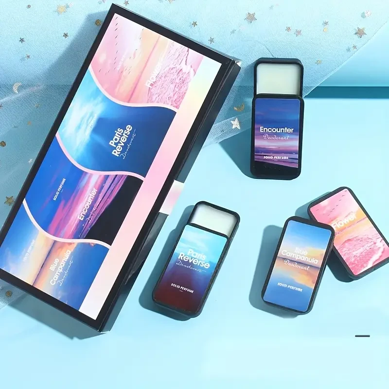 4pcs Long-Lasting and Convenient Solid Fragrances  Perfect for Travel, Daily Use, and On-the-Go Freshness