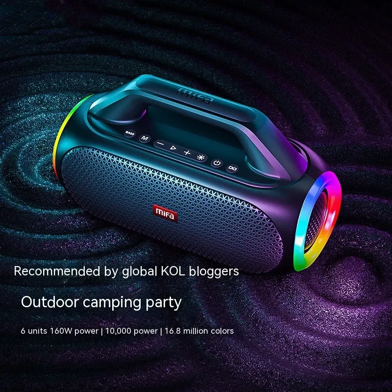 Colorful Bluetooth Speaker High Power Extra Bass Portable Portable Outdoor Sound Box