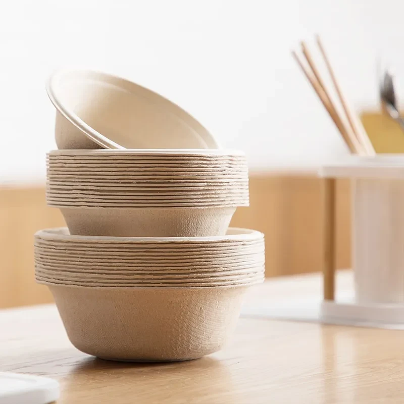 Camellia Disposable Bowl Household Thickened Lunch Box Plate Lunch Box