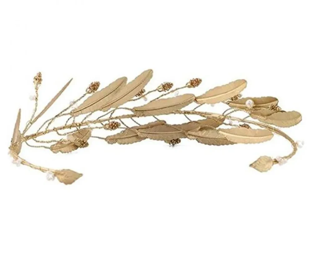 Hair band hair accessories golden leaf forest female