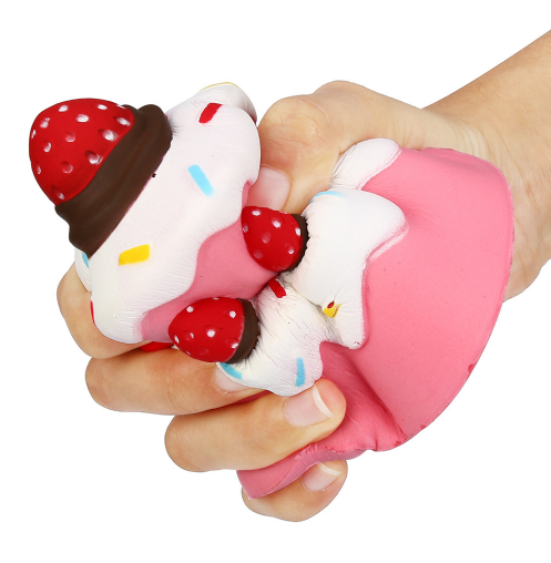 Sweet Mochi Jumbo Strawberry Cake Scented Super Slow Rising Toy Kids Cute Squeeze Toy Gags Practical Jokes
