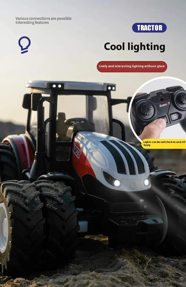 Remote Control Farmer Engineering Vehicle Tractor Fertilization Transport Children's Toys
