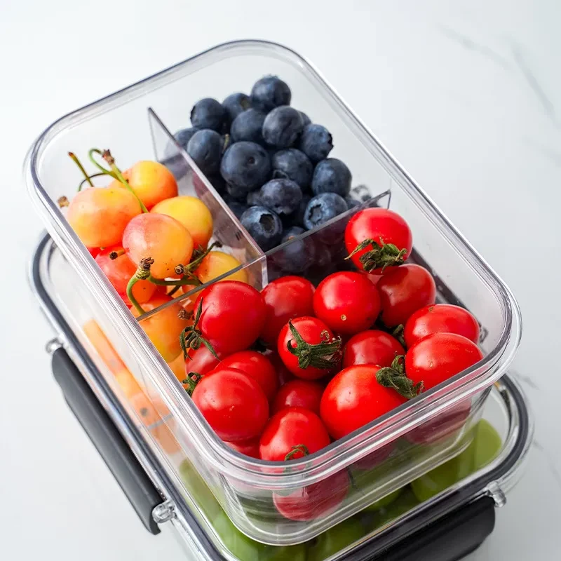 Household Sealed Lunch Box With Lid Square Transparent Fresh-keeping Box