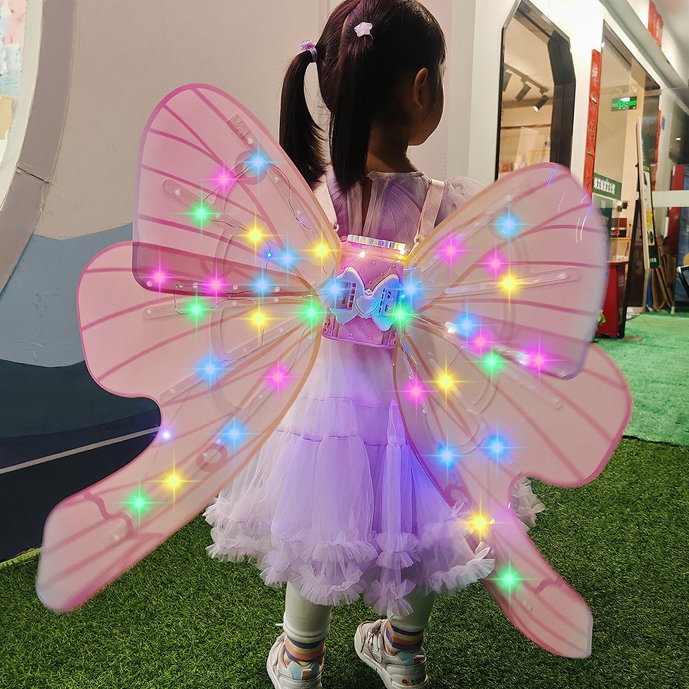 Children's Electric Butterfly Glowing Wing Toy Girl