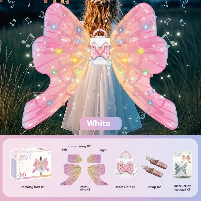 Children's Electric Butterfly Glowing Wing Toy Girl