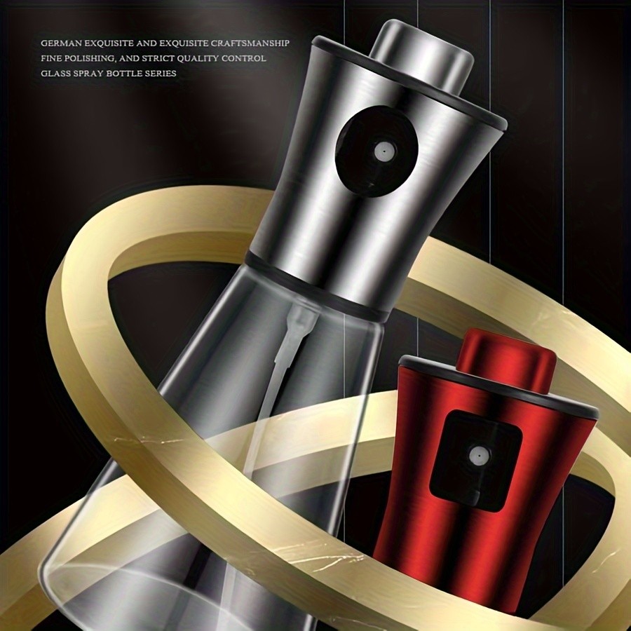 304 Stainless Steel Oil Spray Bottle - Pressurized Spray Glass Oil Spray Pot for Kitchen, Olive, Edible Oil, Barbecue - Ideal for Restaurants and Special Occasions like Eid Al-Adha Mubarak