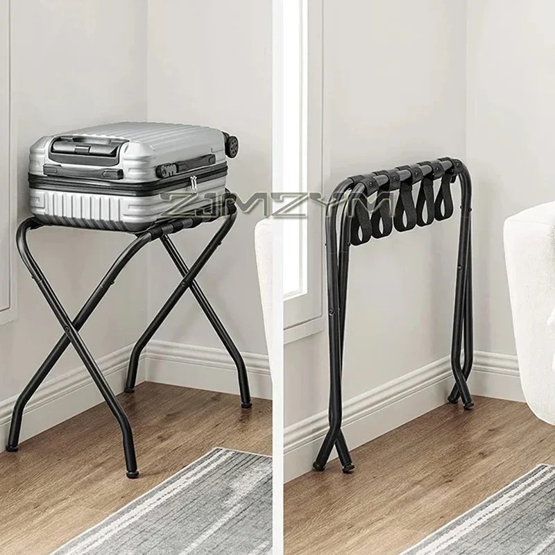 Luggage Rack: Foldable Suitcase Stand with Steel Frame for Guest Room