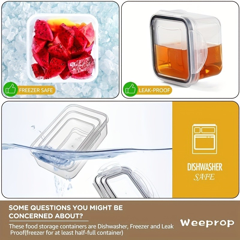 12pcs BPA-Free Leak-Proof Food Storage Set Airtight Containers with Snap Lock, Microwave Safe, Ideal for Supermarket Use, Perfect for Eid Al-Adha Mubarak