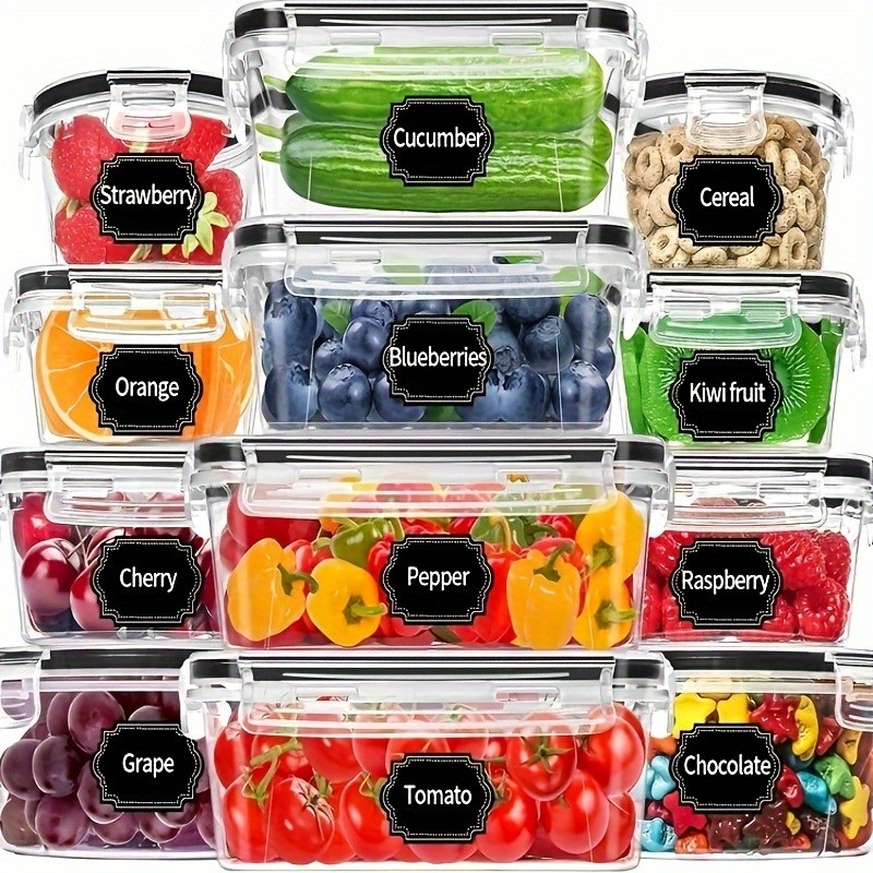 12pcs BPA-Free Leak-Proof Food Storage Set Airtight Containers with Snap Lock, Microwave Safe, Ideal for Supermarket Use, Perfect for Eid Al-Adha Mubarak