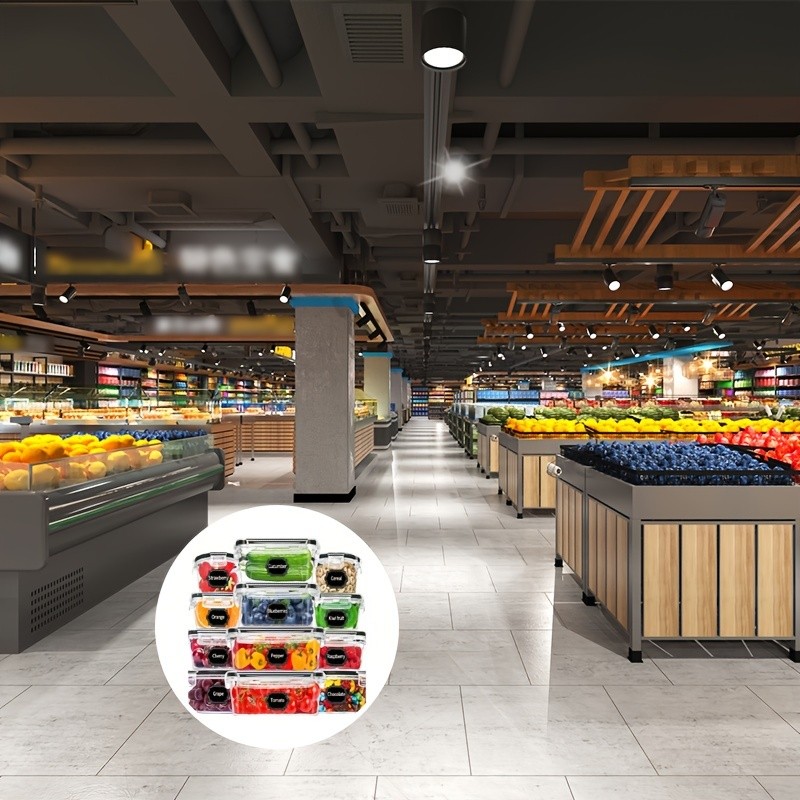 12pcs BPA-Free Leak-Proof Food Storage Set Airtight Containers with Snap Lock, Microwave Safe, Ideal for Supermarket Use, Perfect for Eid Al-Adha Mubarak