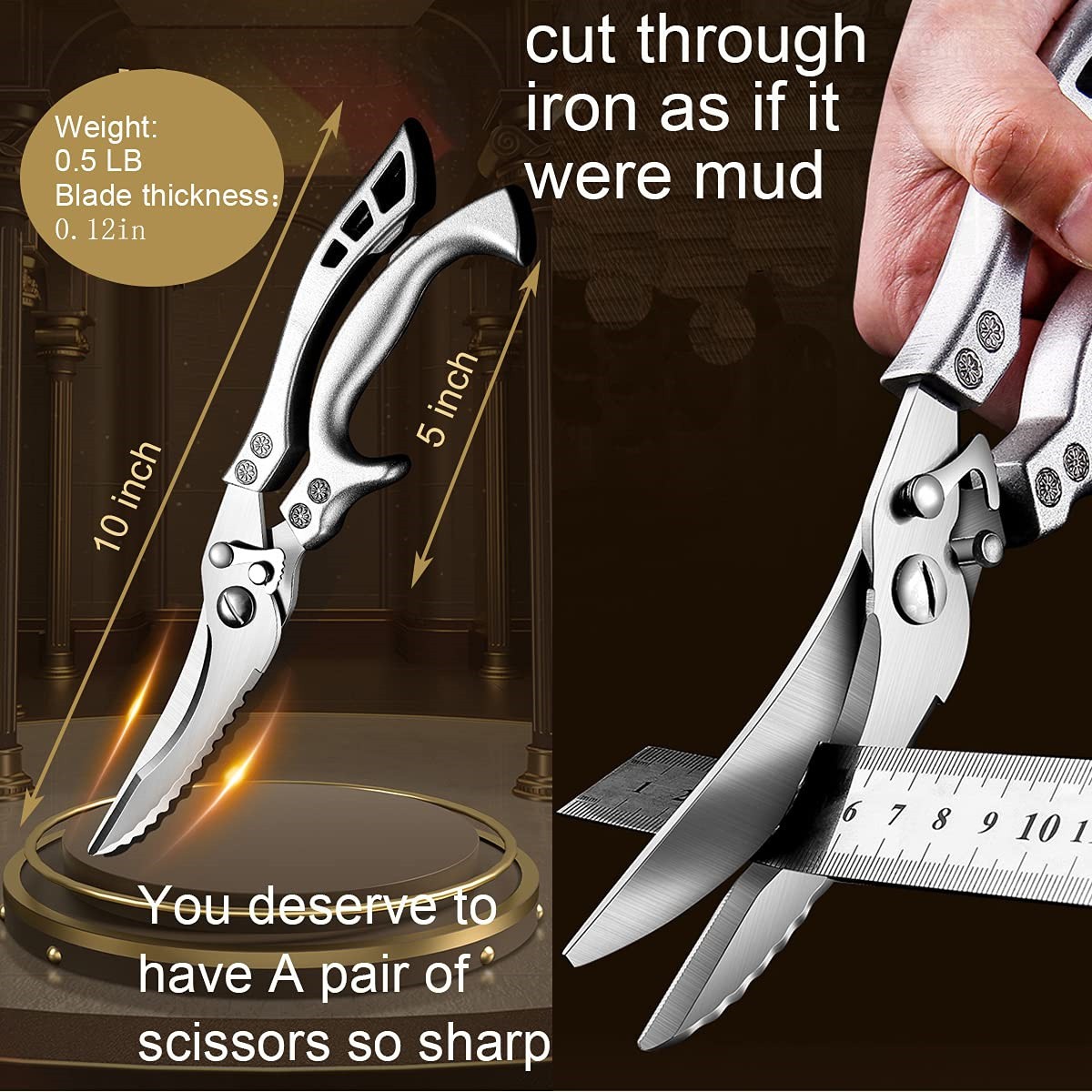7-Piece Handmade Forged Knife Professional Kitchen Chef Knife Set  Stainless Steel Chef Knife, Utility Knife, Boning Knife, Cutting Knife, Fish Knife, Butcher Knife, Kitchen Scissors