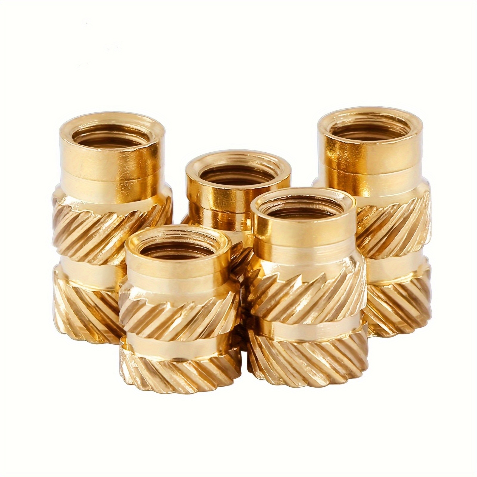 300pcs Brass Threaded Inserts for 3D Printer Parts  Heat Set Screw Inserts, Knurled Thread Embedment Nuts, Multisize Assortment Kit for Plastic Cylinder Shapes, Uncharged - Without Battery