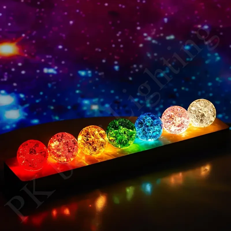 7pcs LED Crystal Ball Light Set