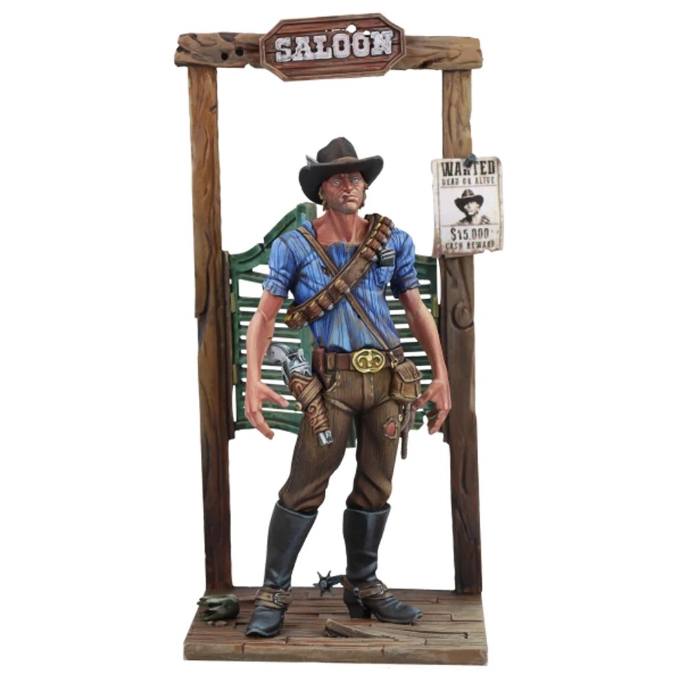 1/24 Western Cowboy, 75mm Resin Model Figure