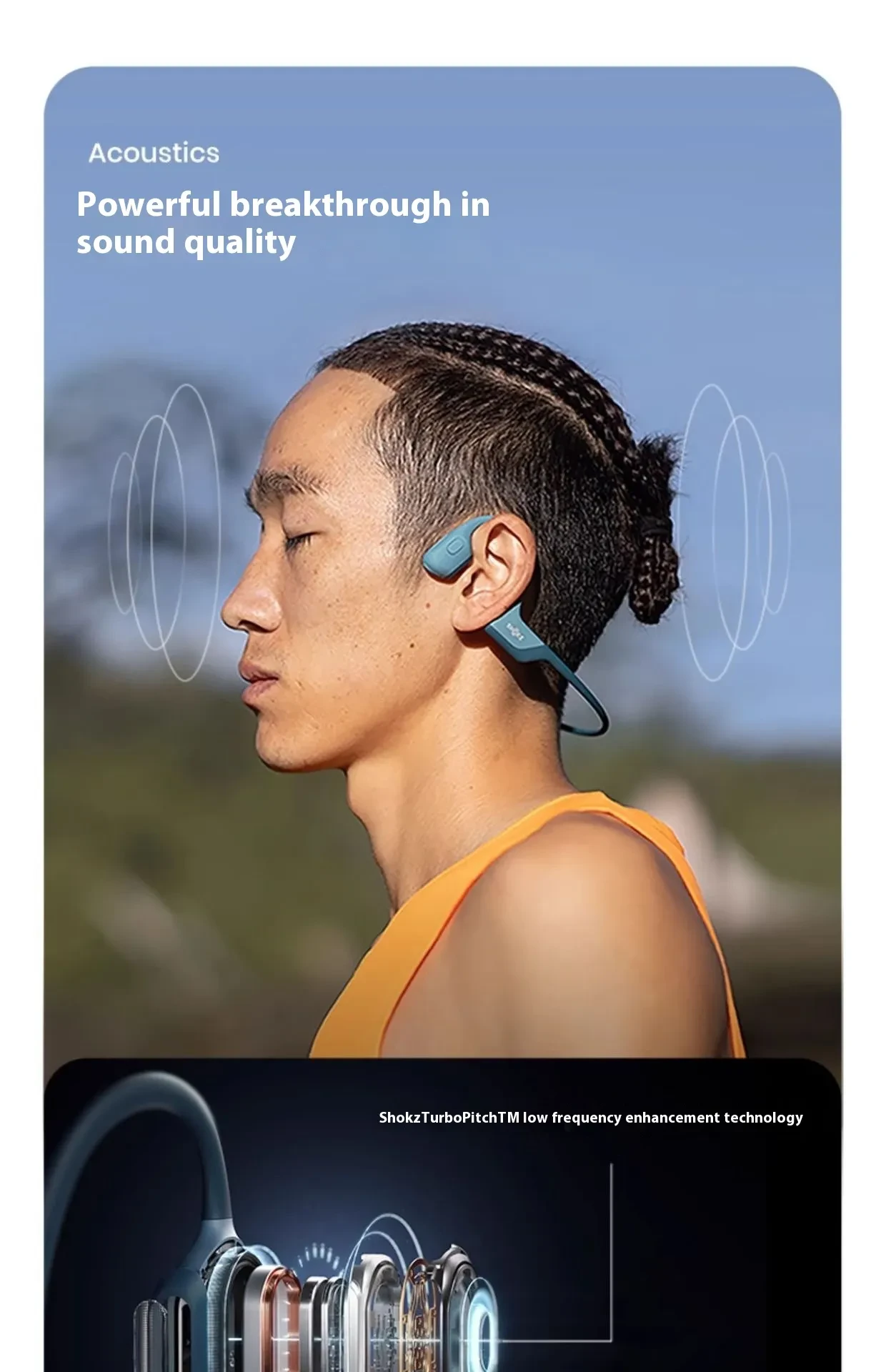 Bone Conduction Wireless Motion Bluetooth-compatible Earphones