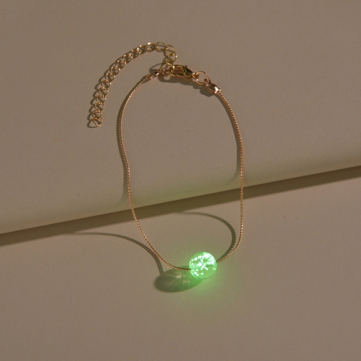 Personalized Women's Anklet Acrylic Luminous Beads