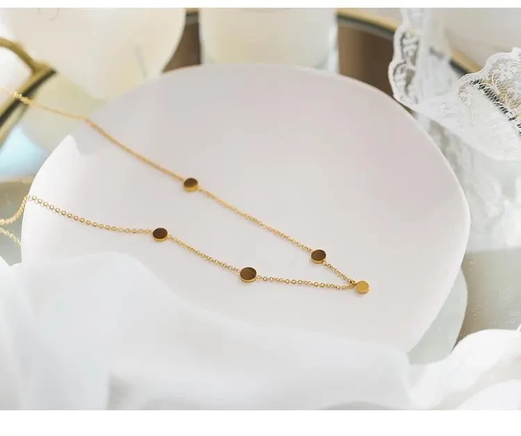 Five Small Round Necklace Clavicle Female Necklace