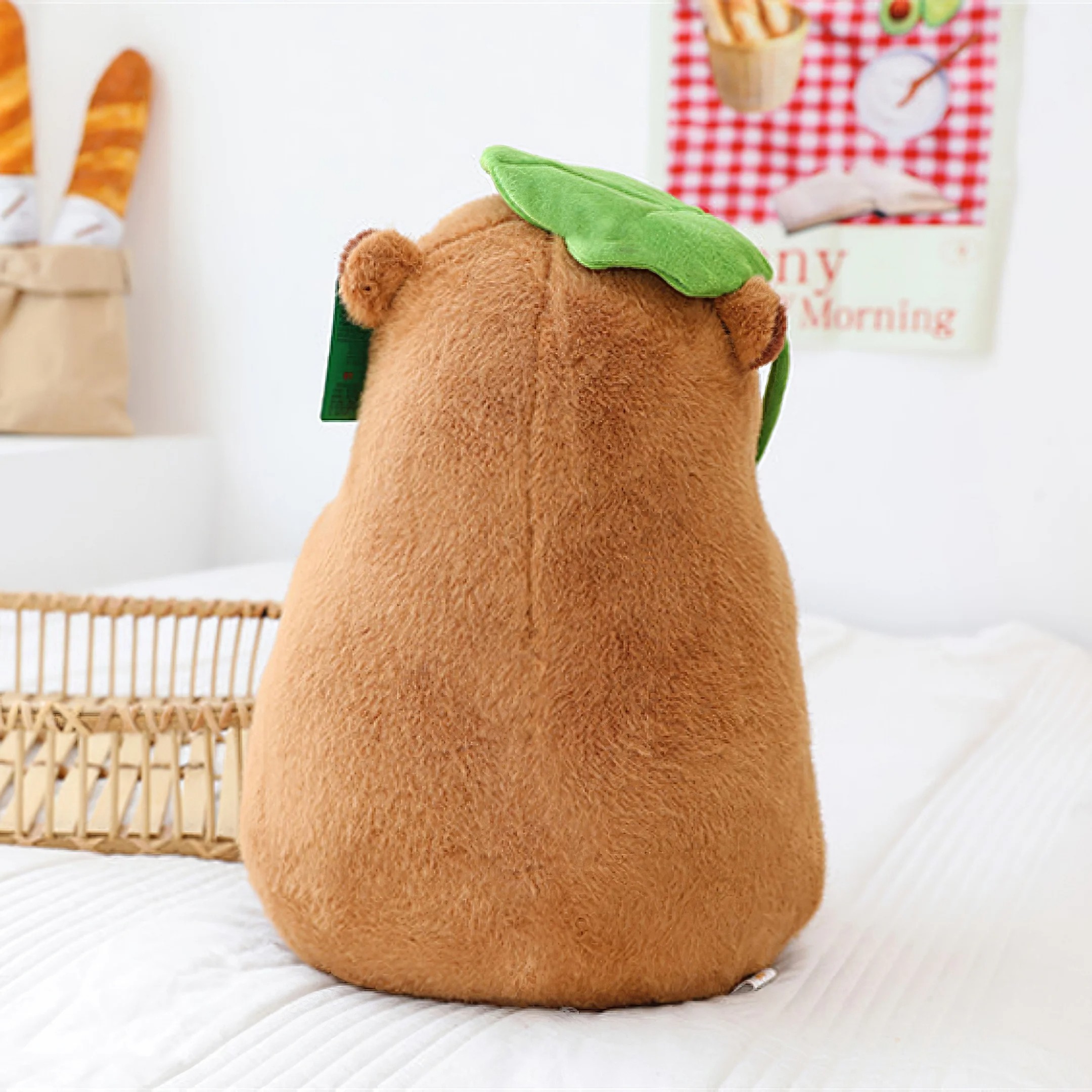 Cartoon Lotus Leaf Capybara Plush Toy