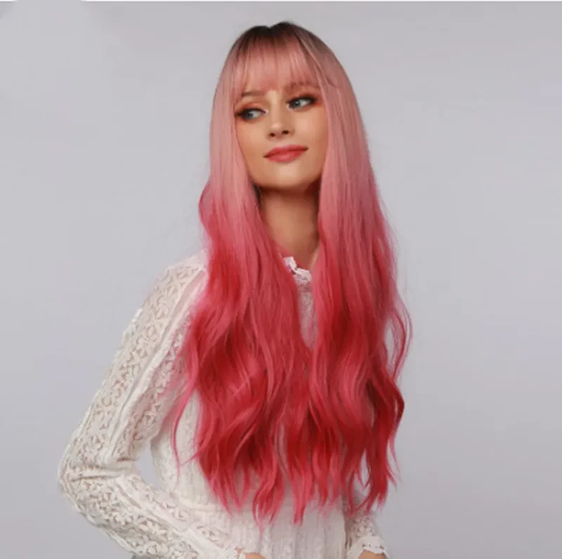 Colored Wigs With Bangs