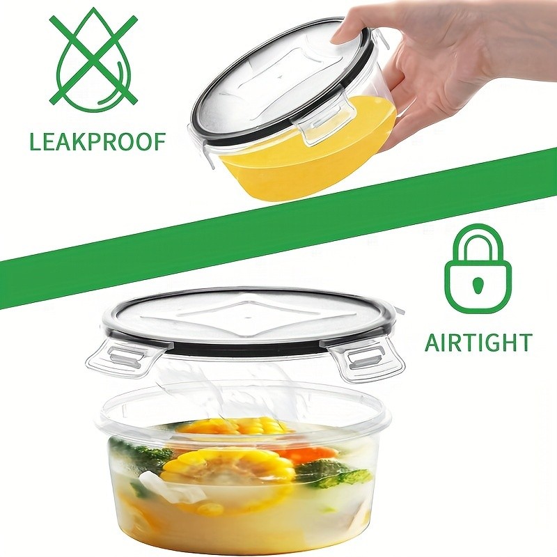 12pcs BPA-Free Leak-Proof Food Storage Set  Airtight Containers with Snap Lock, Microwave Safe, Ideal for Supermarket Use, Perfect for Eid Al-Adha Mubarak
