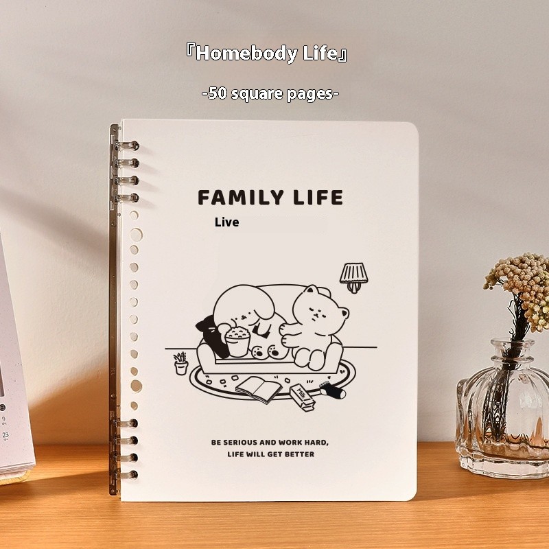 A5 Grid Spiral Notebook