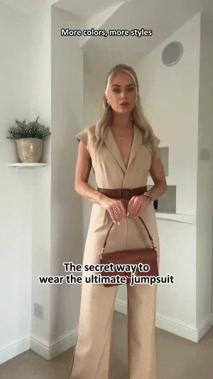 Women's Sleeveless Wide-Leg Jumpsuit