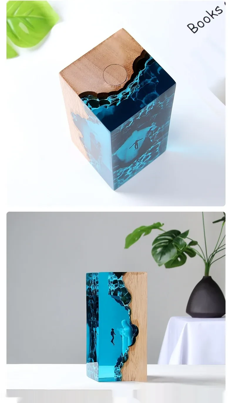 Resin Night Light Jesus Desktop Decoration Crafts