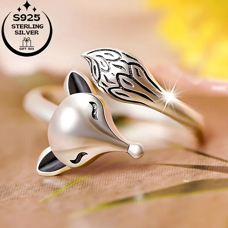 925 Silver Niche Fox Ring  A Symbolic, Vintage-Inspired Statement for the Modern Woman