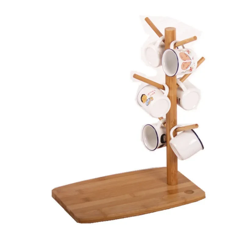 Cup Holder Water Glass Holder Coffee Cup Storage Rack Red Wine Glass Holder Goblet Holder Wine Glass Holder Bamboo Wood Mug Holder