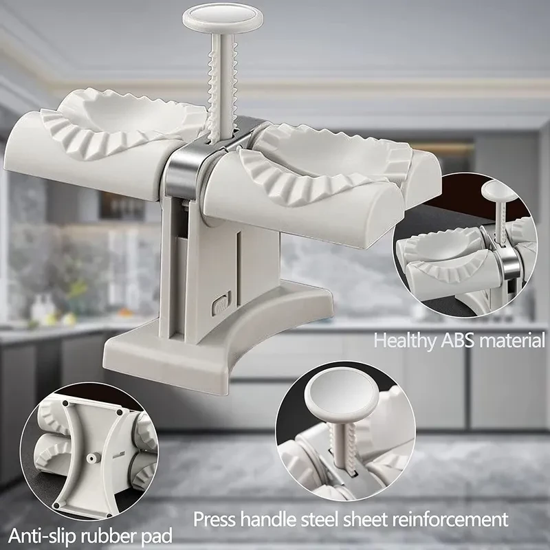 Dumpling Mould Double Head Dumpling Mold Lazy Artifact Manual Press Noodle Dumpling Maker Kitchen Accessories Dumpling Maker