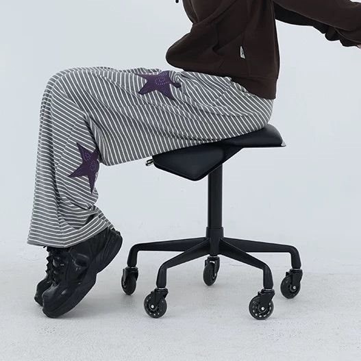 Double-sided Velvet Straight Loose Striped Autumn And Winter Trousers