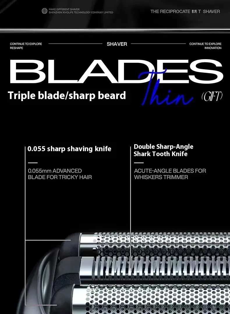 Small Silver Shark Shaver Electric Reciprocating Portable